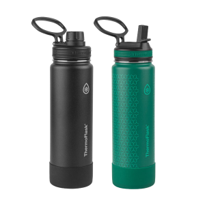 24oz Bottle With Spout Lid + Straw Lid (2 Pack)